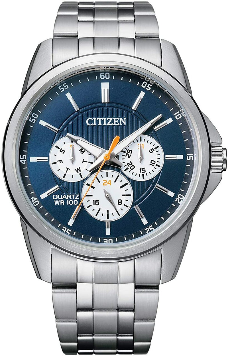 Citizen Stainless Steel Blue Dial Watch AG8340-58L