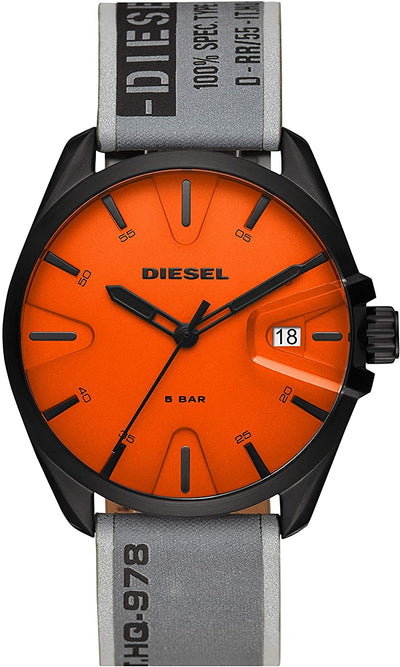 Diesel MS9 Three-Hand Orange Watch