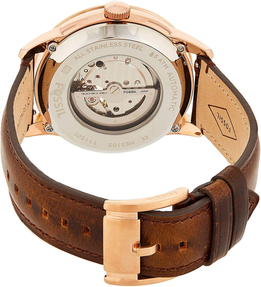 [フォッシル] Automatic 腕時計 ME3105 Fossil ME3105 Beige Dial Mens Watch – Watch Direct