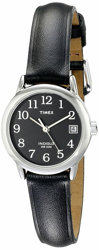 Timex Womens Easy Reader Date Leather Strap Watch