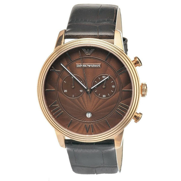 Emporio Armani Ar1616 Men's Watch with Brown Leather Strap Armani