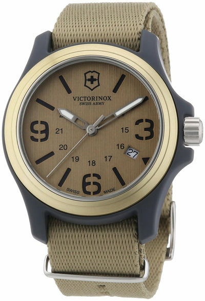 Victorinox Swiss Army Mens 241516 Original Desert Beige Dial And Strap Watch