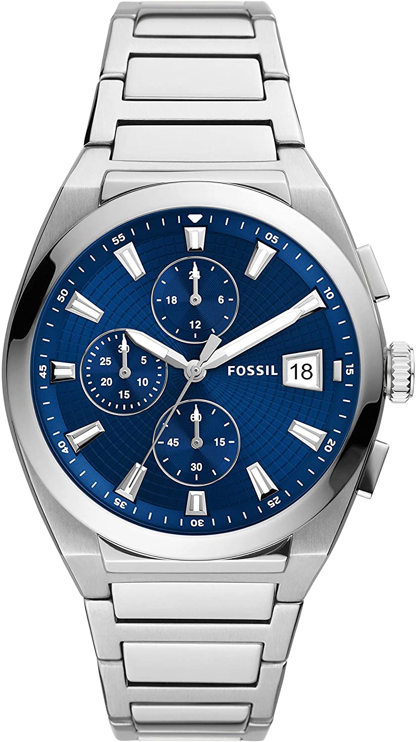 Fossil Everett Chronograph Blue Dial Mens Watch FS5795