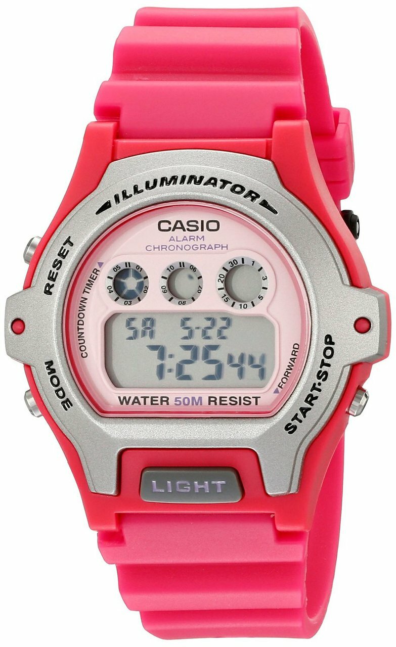 Casio Womens Lw-202H-4Avcf Illuminator Pink Resin Watch