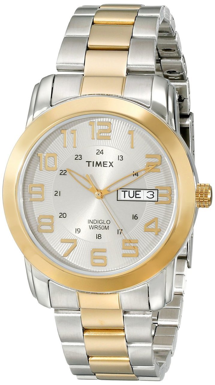 Timex Elevated Classics Sport Chic Two-Tone Stainless Steel Bracelet T2N439 - Mens Watch