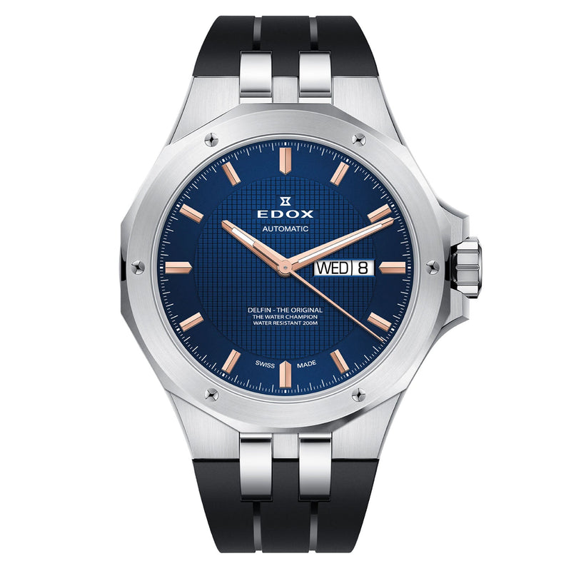 Edox Delfin The Original Day Date Automatic Men's Watch 880053CABUIR