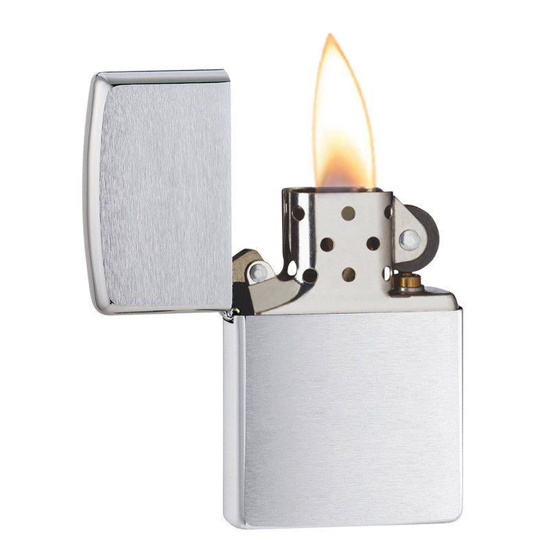 Zippo 200 Brushed Finish Chrome Lighter