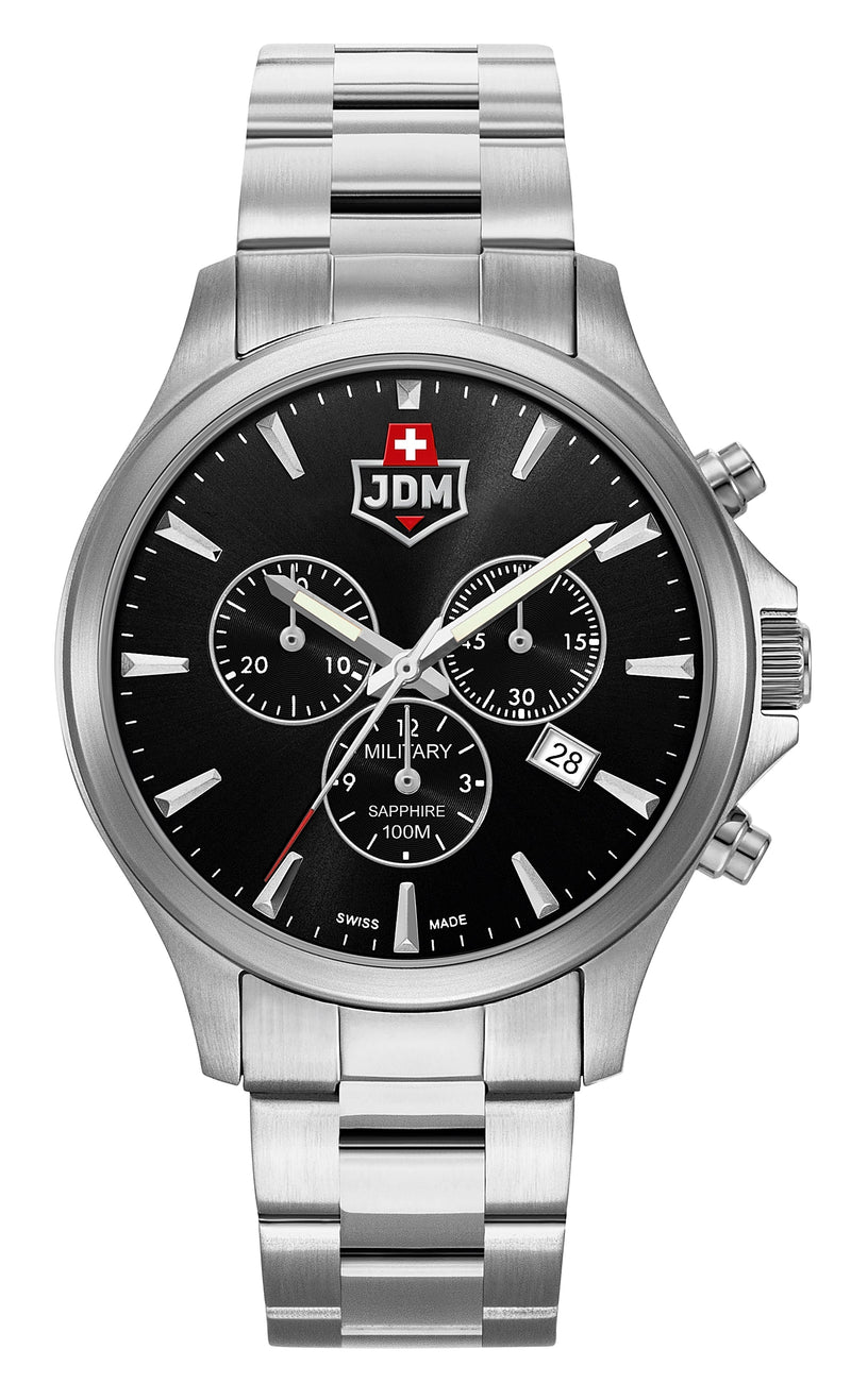JDM Military Alpha Chrono Silver Watch JDM-WG002-01