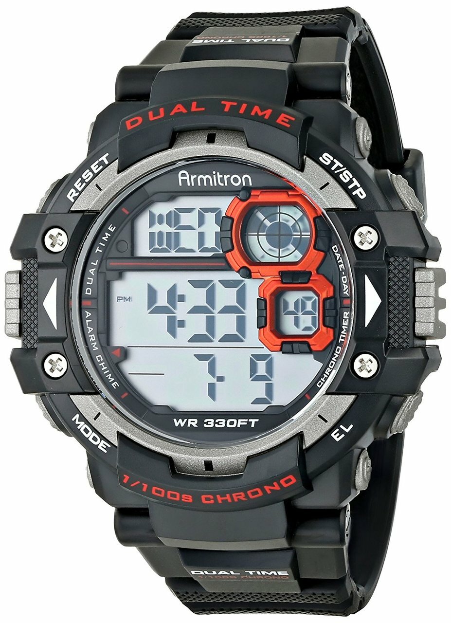 Armitron Sport Mens 40/8309Red Digital Chronograph Watch – Watch Direct ...