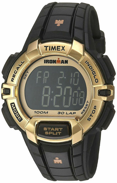 Timex Full-Size Ironman Rugged 30 Watch Black And Gold (Tw5N06300)