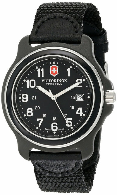 Victorinox Mens 249087 Original Xl Analog Display Swiss Quartz Black Watch