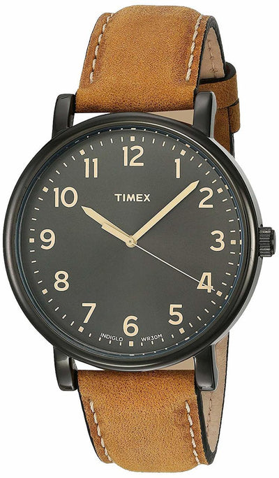 Timex Premium Originals Black Tan Mens Watch T2N677