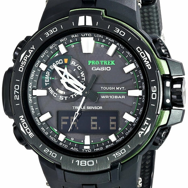 Casio Prw 6000Y 1Acr Pro Trek Black Analog Digital Sport Mens Watch Watch Direct