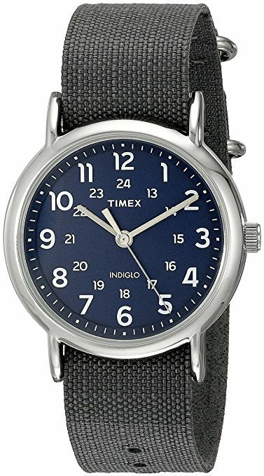 Timex Originals Tw2P65700  Weekender Ripstop Grey Nylon Strap Mens Watch