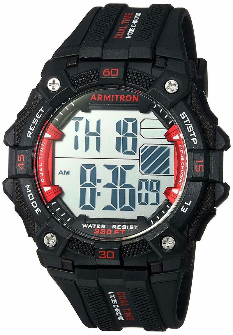Armitron Sport 40/8403Rbk Digital Chronograph Resin Strap Mens Watch