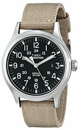 Timex Mens Beige Nylon Expedition Scout 40 Watch