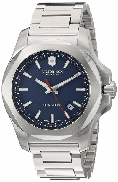 Victorinox Mens 'I.N.O.X.' Swiss Quartz Stainless Steel Casual Watch (Model: 241724.1)
