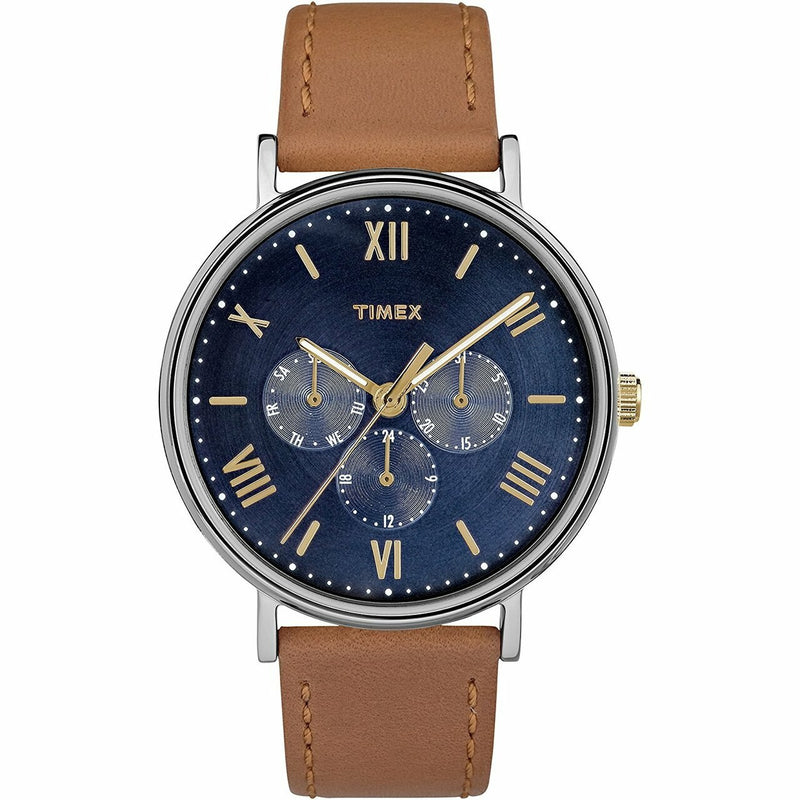 Timex Southview 41Mm Multifunction Leather Strap Unisex Watch