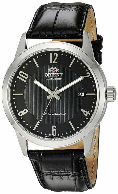 Orient 'Howard' Japanese Automatic Stainless Steel And Leather Dress Mens Watch
