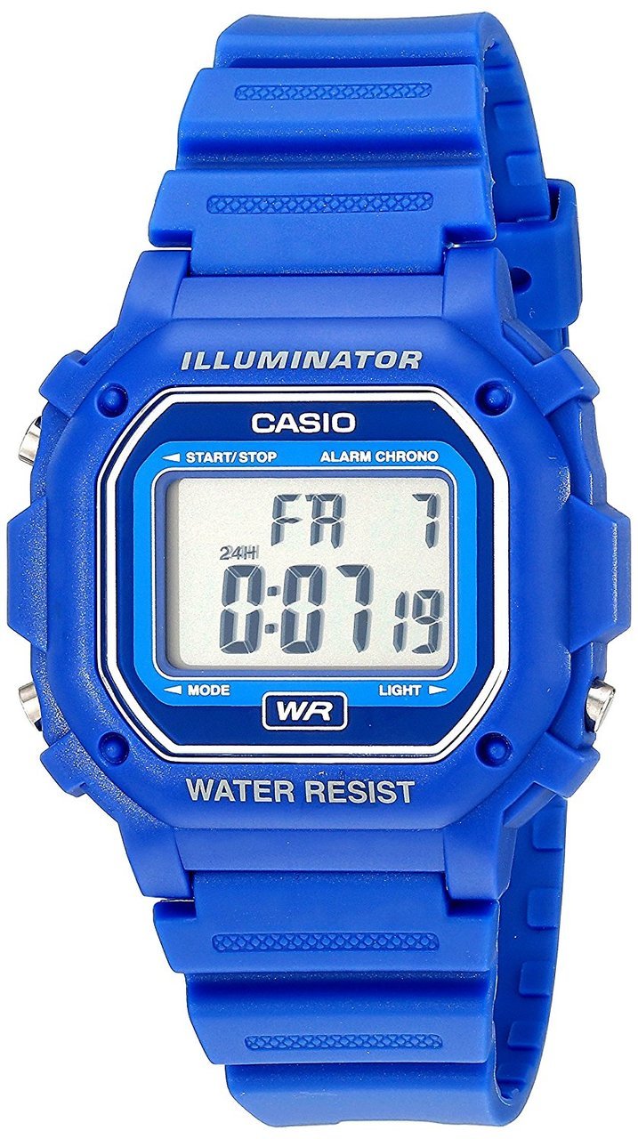 Casio F-108Wh-2Acf Water Resistant Digital Blue Resin Strap Watch