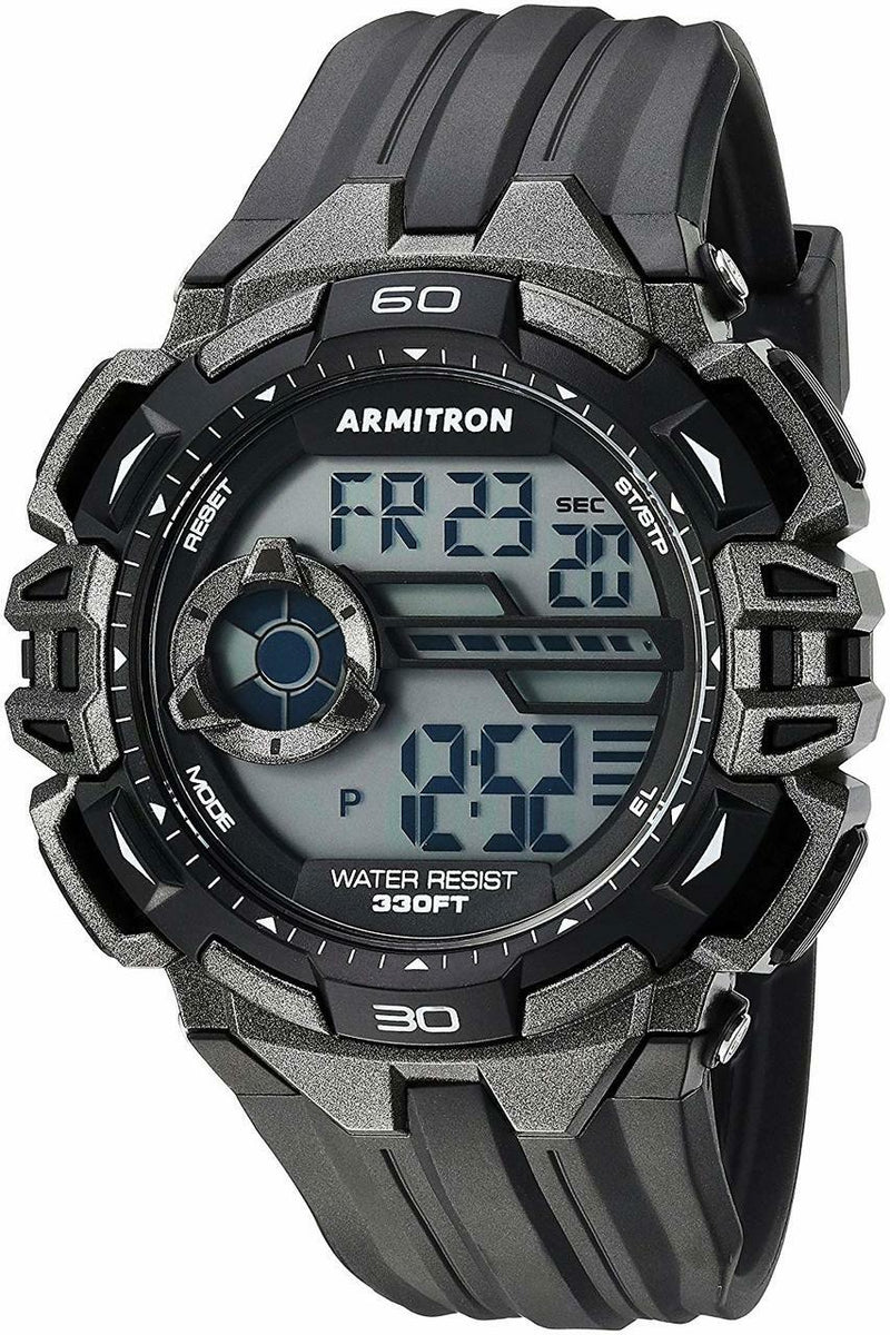 Armitron Sport 40/8411Gbk Gunmetal Accented Digital Chronograph Mens Watch