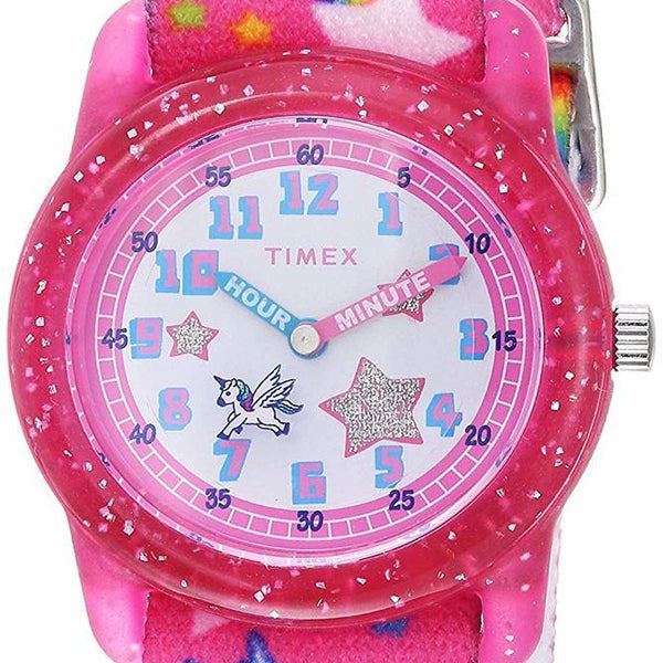Timex Girls Time Machines Analog Elastic Fabric Strap Watch Watch Direct