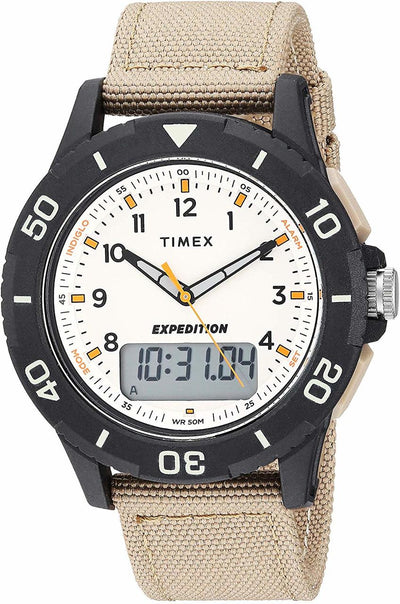Timex Mens Tw4B16800 Expedition Katmai Combo 40Mm Khaki/Black/Natural Nylon Strap Watch