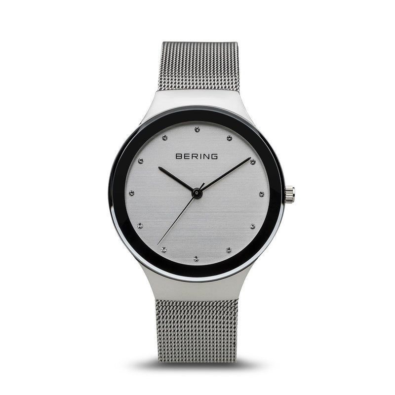 Bering Classic Polished Silver 34mm Watch