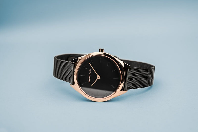 Bering Ultra Slim Polished Rose Gold Watch