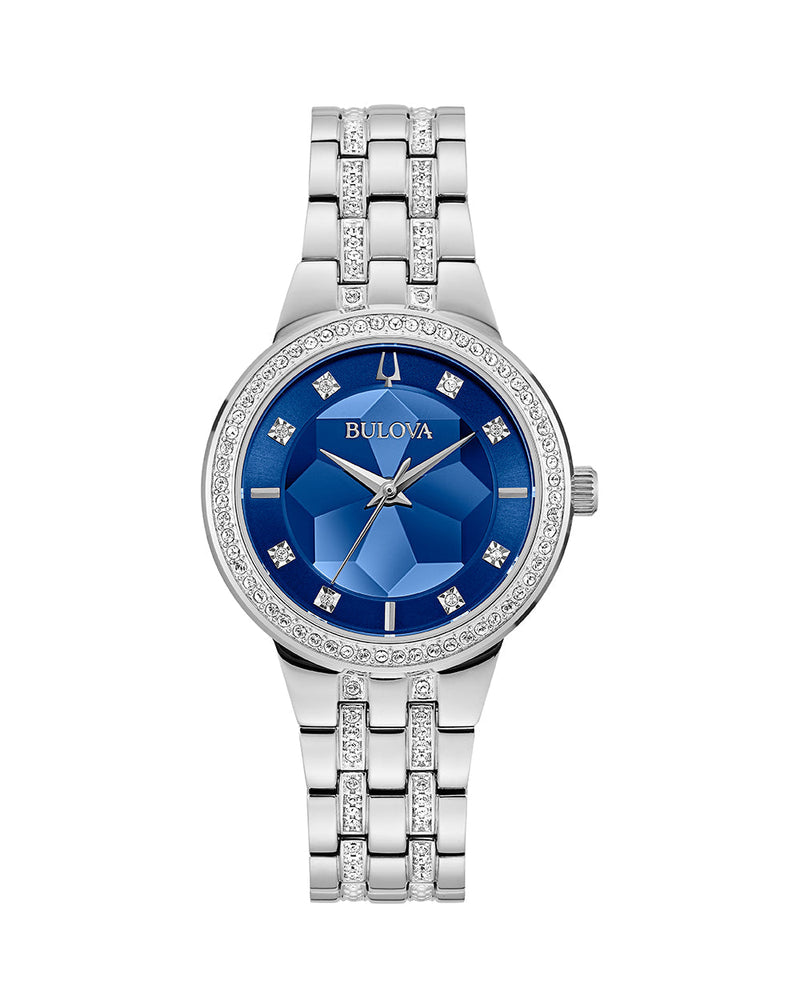 Bulova Classic Crystal Sapphire Blue Women's Watch 96L276