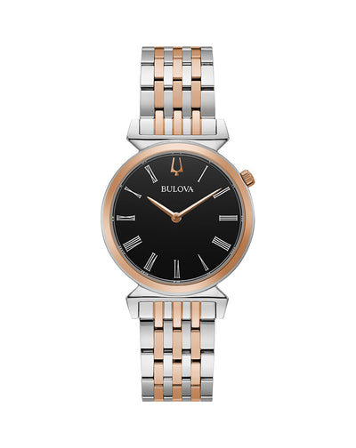 Bulova Two Tone Rose Gold Classic Women's Watch 98L265