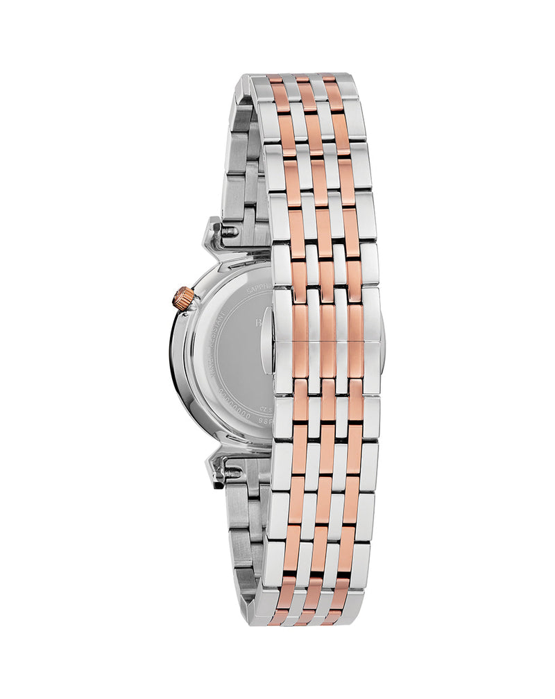 Bulova Two Tone Rose Gold Classic Women's Watch 98L265