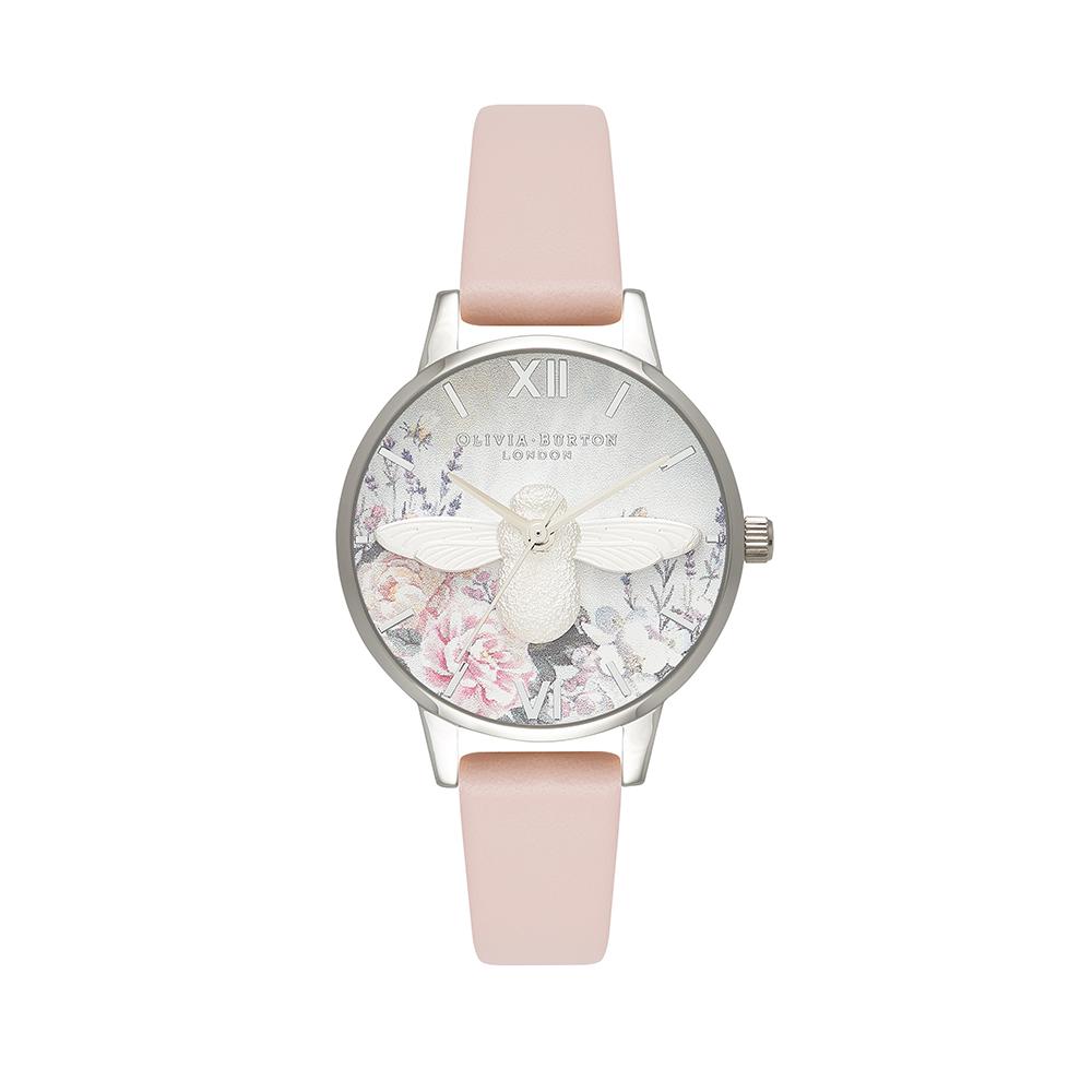 Olivia Burton Glasshouse Silver Lilac Watch - Silver