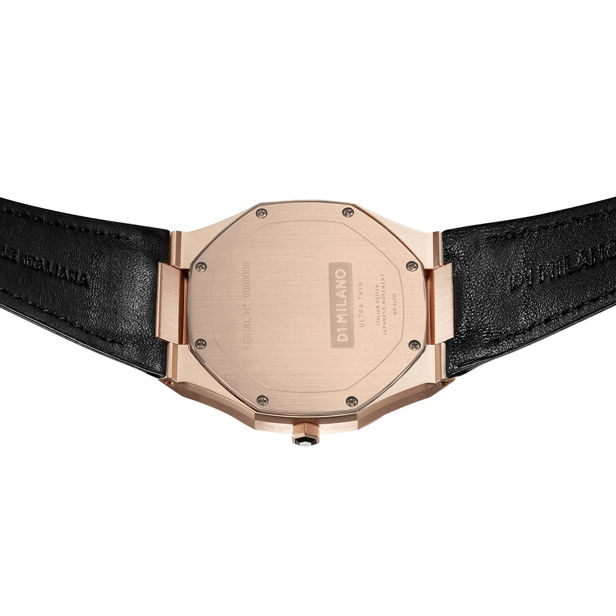 D1 Milano Ultra Slim 40mm Rose Gold Leather Watch