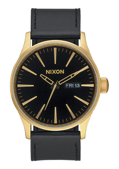 Sentry Solar Leather Watch | Navy Sunray / Silver | Solar-Powered – Nixon US