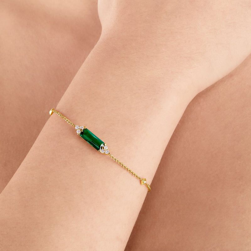 Thomas Sabo Bracelet Green Stone Gold