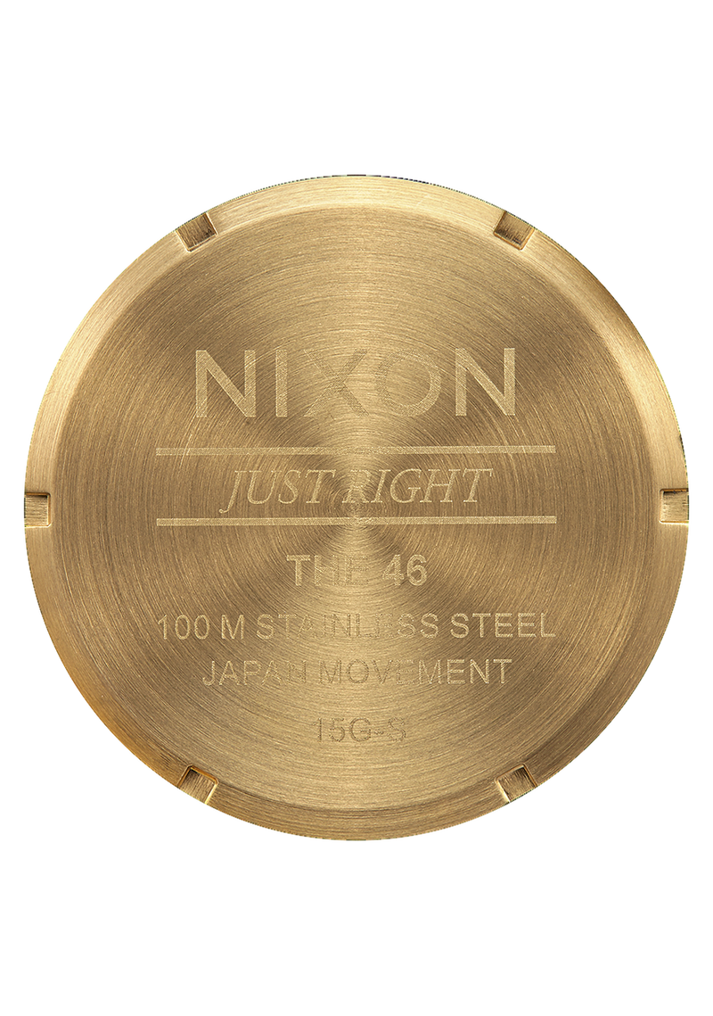 Nixon Gold and Black 46 MM Watch A916 510 Watch Direct