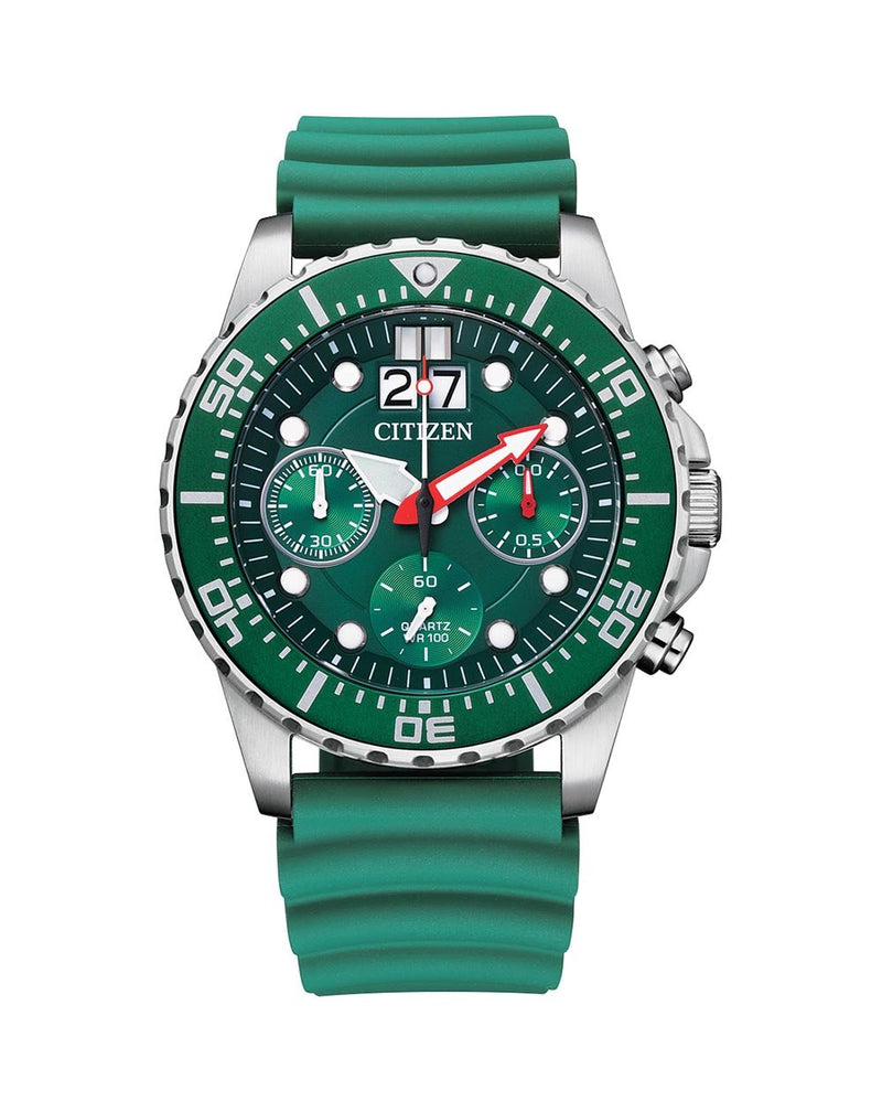 Citizen Quartz Green Chronograph Men's Watch AI7009-11X