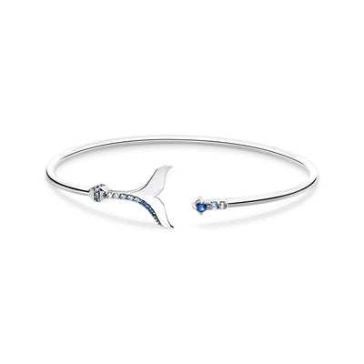 THOMAS SABO Bangle Tail Fin with Blue Stones