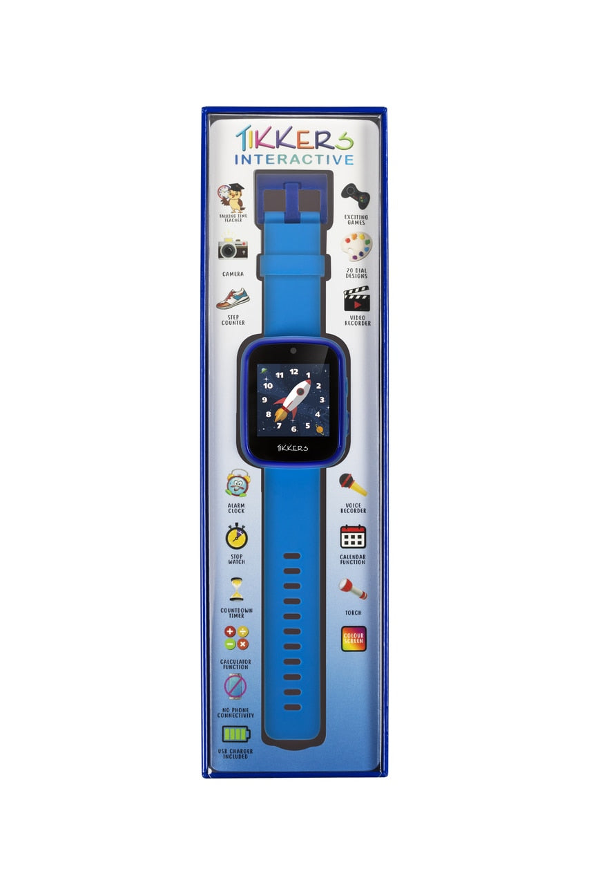 Tikkers Interactive Blue Smart Watch for Kids TK1084BLU