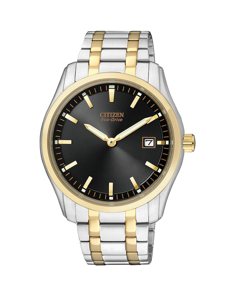 Citizen Dress Silver and Gold With Black Dial Dress Watch AU1044-58E