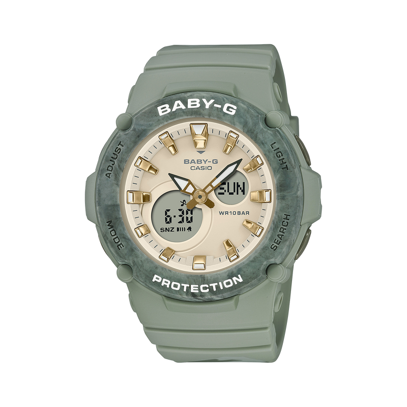 Baby G DUO Outdoor Green Resin Band Watch BGA275M 3A Watch Direct