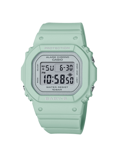 BABY G Digital Spring Colours Green Resin Band Watch BGD565SC 3D