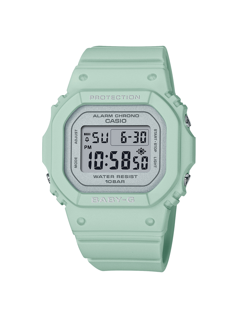 BABY G Digital Spring Colours Green Resin Band Watch BGD565SC 3D