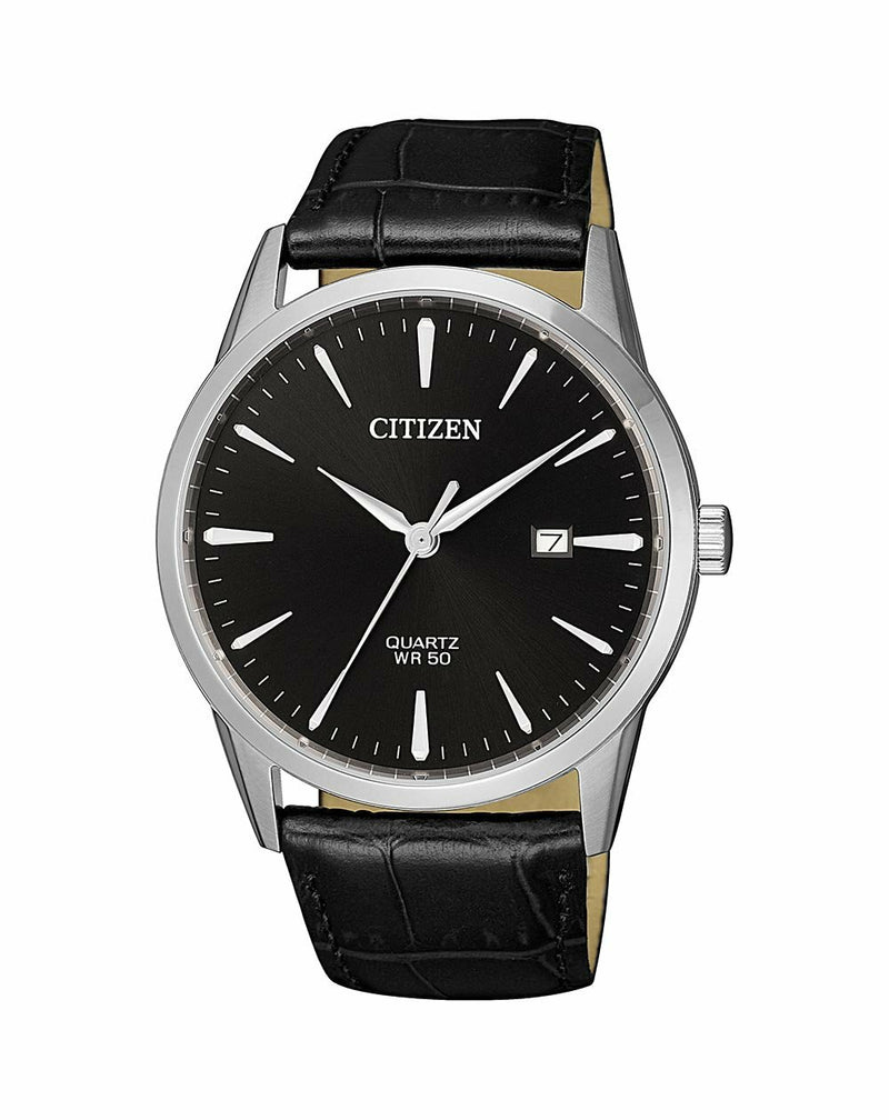 Citizen Dress Black Dial And Leather Band Watch BI5000-10E
