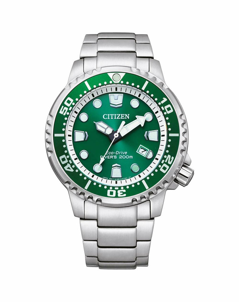 Citizen Promaster Marine Green Dial Watch BN0158-85X
