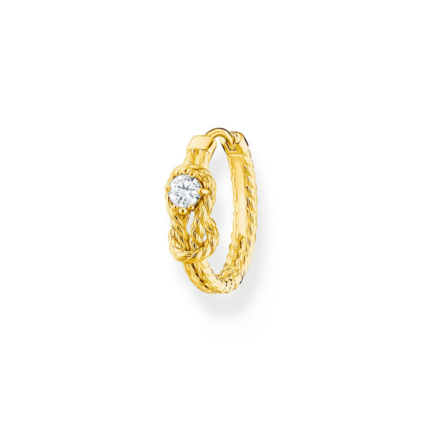 Thomas Sabo Single hoop earring rope with knot gold