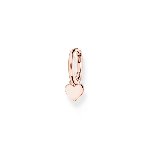 Rose gold deals heart hoop earrings