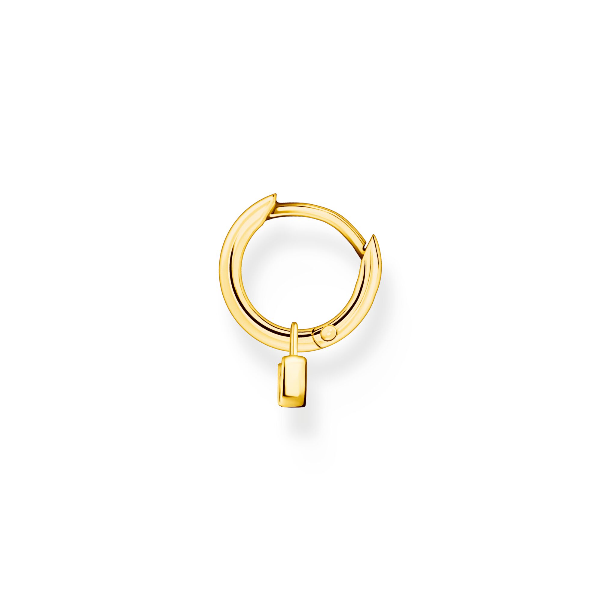 Thomas Sabo Single hoop earring with padlock pendant gold