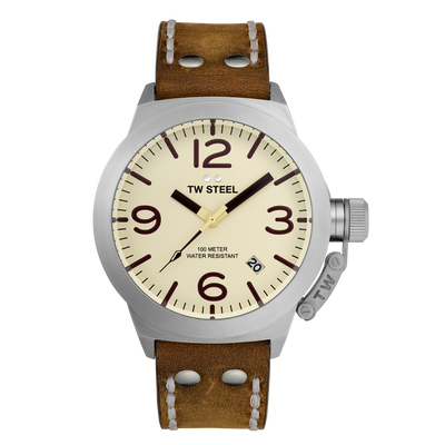 TW Steel Canteen 45MM Cream Dial Mens Watch CS100